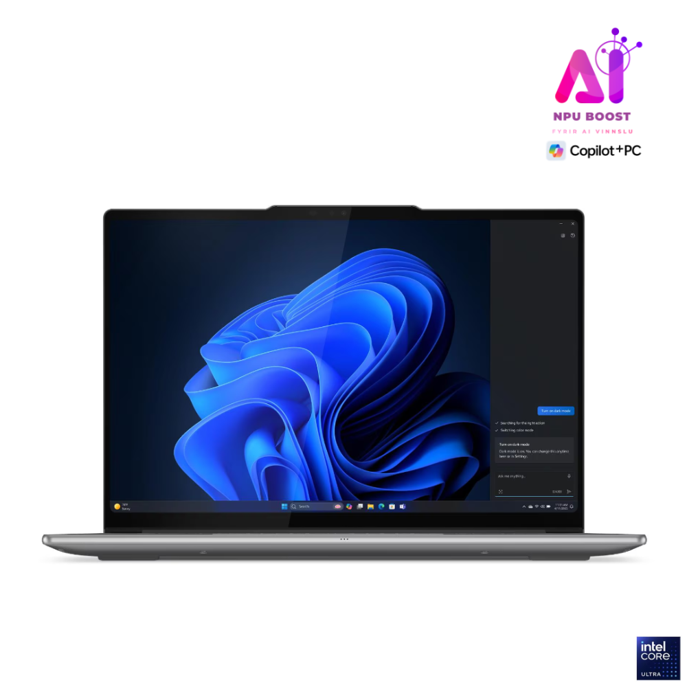 [83KF0007MX-TT] Lenovo Yoga Pro 7 AI fartölva 14.5" OLED 3K Touch Ultra 7 255H 32GB 1TB W11, Luna Grey