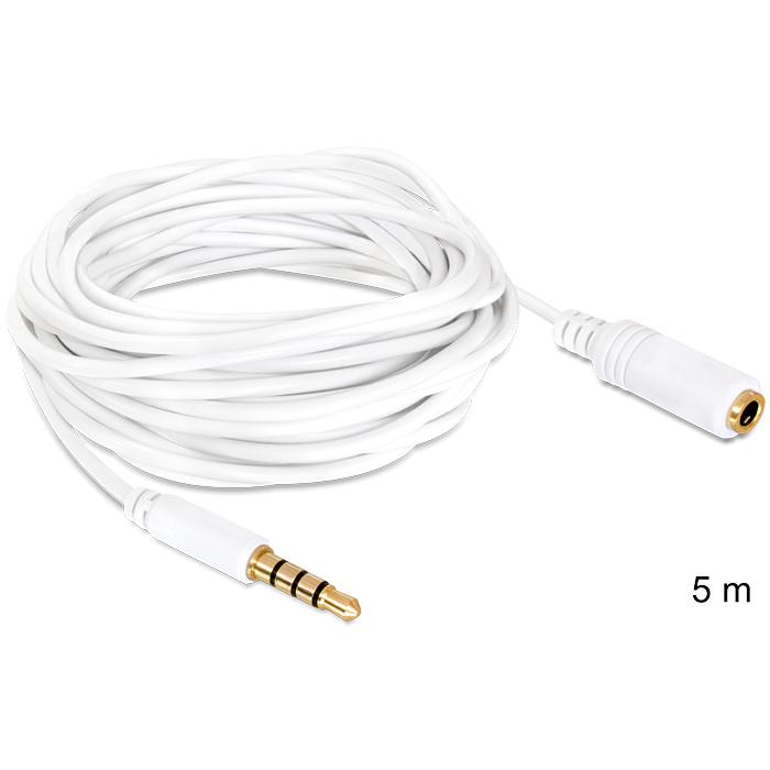 [84484] 3.5mm stereo jack framlenging, 5 metrar