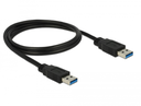USB3.0 A-A kapall, 1 metri, hann/hann, svartur
