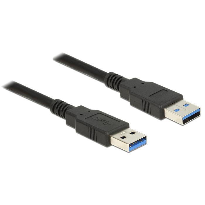 [85064] USB3.0 A-A kapall, 5 metrar, hann/hann, svartur