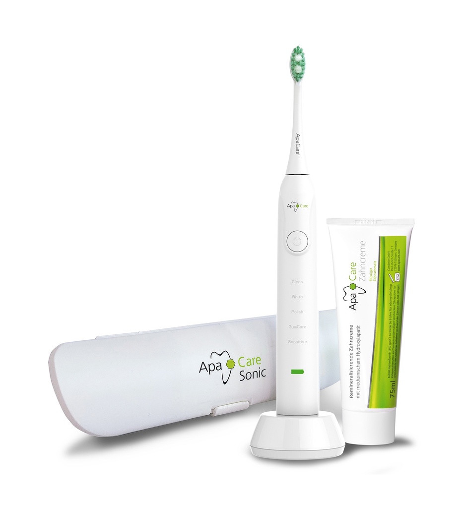 [1002030] Apacare Sonic rafmagnstannbursti með ferðahulstri