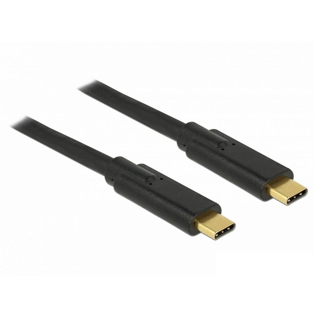 [85527] Delock USB-C í USB-C 3.1 Gen 1 kapall, 2 metrar, svartur