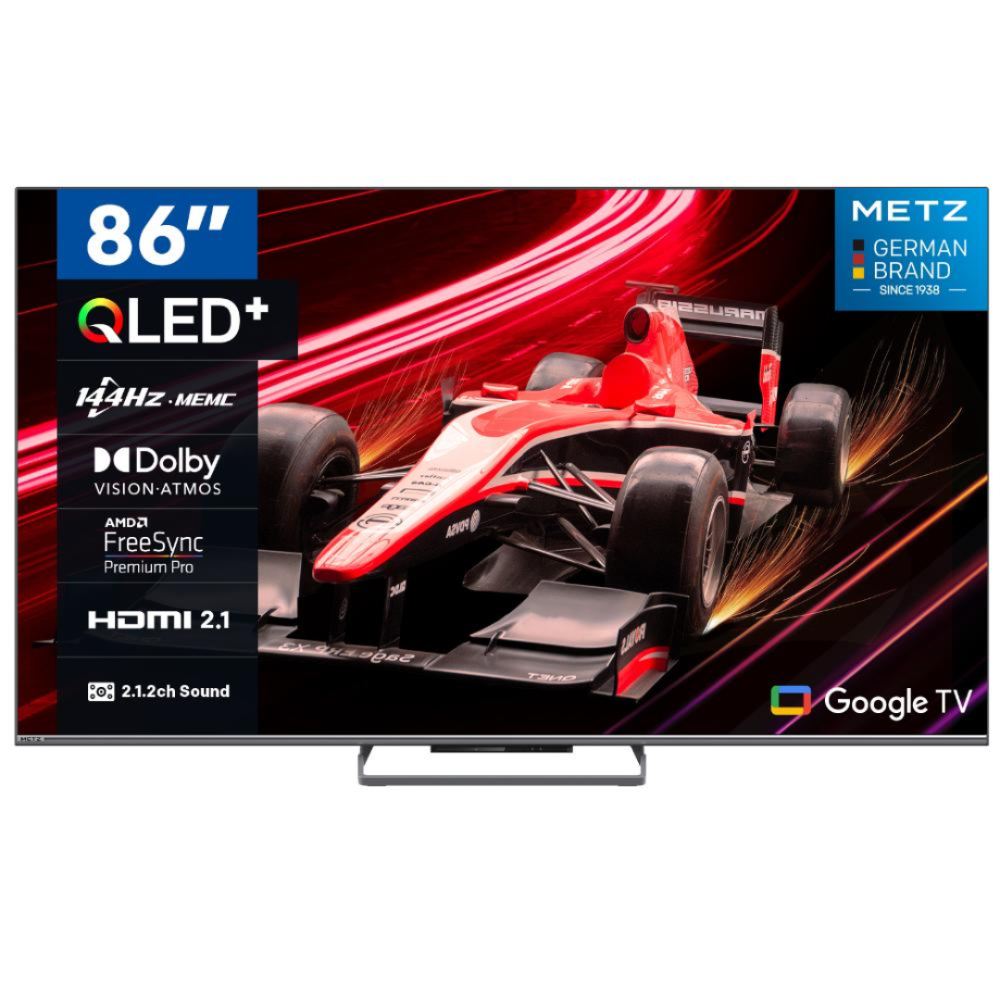 [86MQE8000Z] Metz 86" QD QLED+ Premium 144hz 4K Dolby Vision/Atmos Google TV snjallsjónvarp