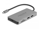 Delock USB-C 4K 85W fartölvudokka með 2x skjátengum