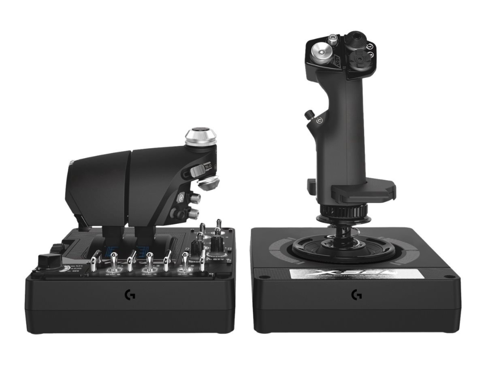 [1015981] Logitech G Saitek X56 Rhino Pro Flight flugstýri og inngjöf