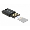 Delock USB 2.0 fyrirferðalítill Micro SD kortalesari, svartur