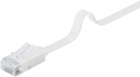 Goobay Cat6 RJ45-RJ45 flöt netsnúra hvít, 10.0m