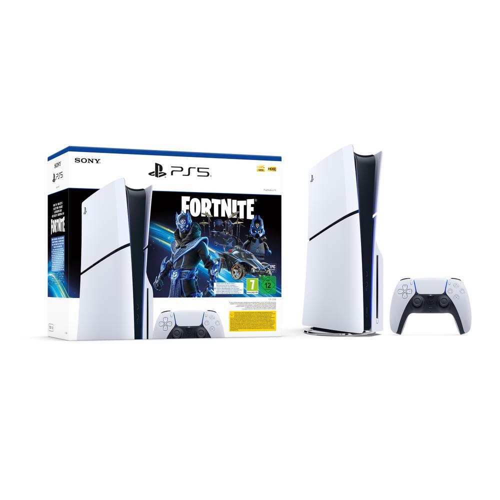 [9593423] PlayStation 5 Slim leikjatölva 1TB diskadrifs útgáfa, Fortnite Cobalt Star Bundle