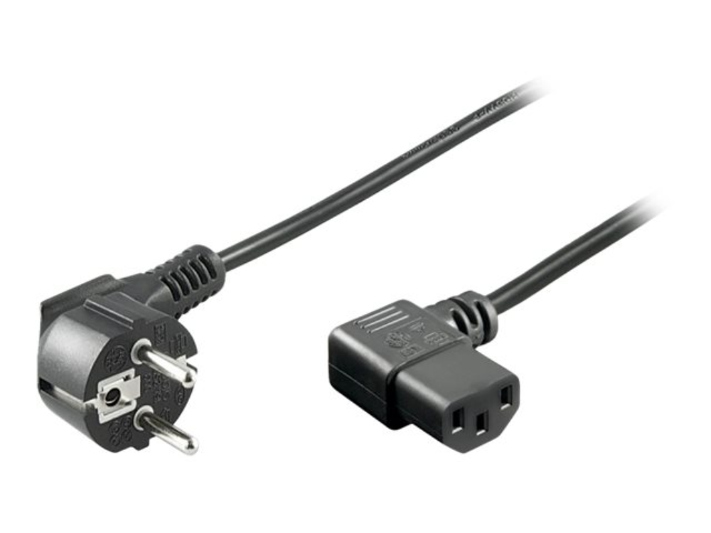 [96042] Goobay Rafmagnssnúra Schuko 90° Vinkill 230V 1.5 m