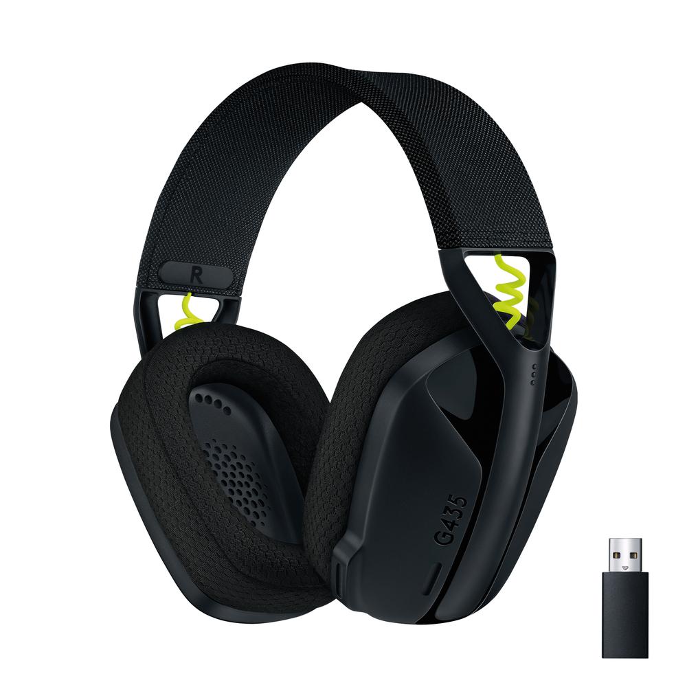 [981-001050] Logitech G435 LightSpeed þráðlaus leikjaheyrnartól, svört