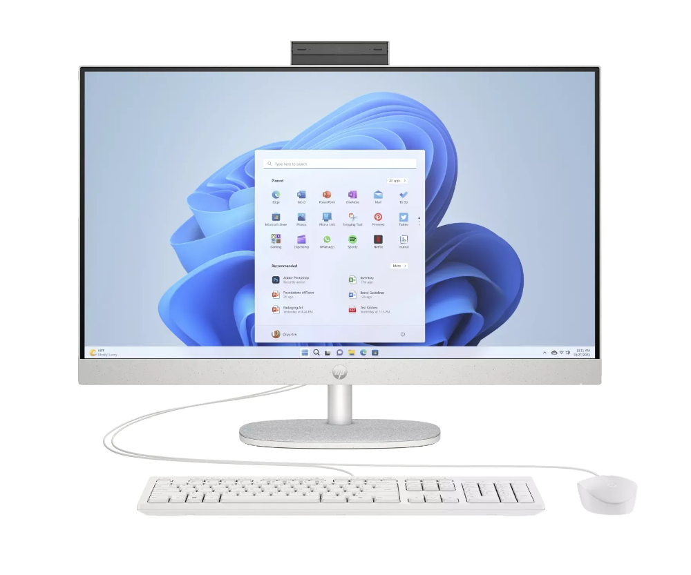 [9L6S1EA-ABD] HP All-in-One AIO Skjátölva, 27" FHD i5-1335U 16GB 512GB W11, hvít