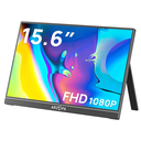 Arzopa 15,6" FHD IPS HDR10 USB-C ferða snertiskjár, innb. kickstand, umslag, svartur