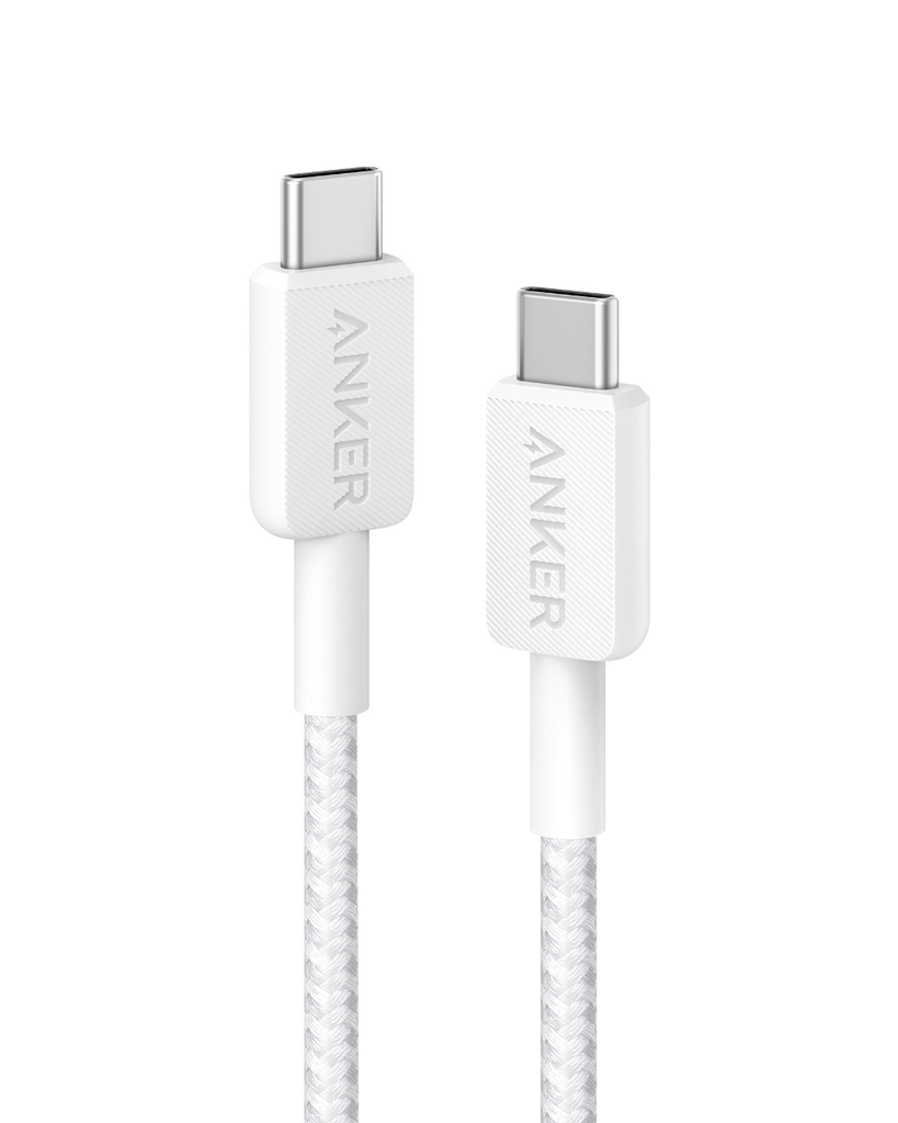 Anker 322 USB-C í USB-C 60W Nylon kapall 1,8m, hvítur