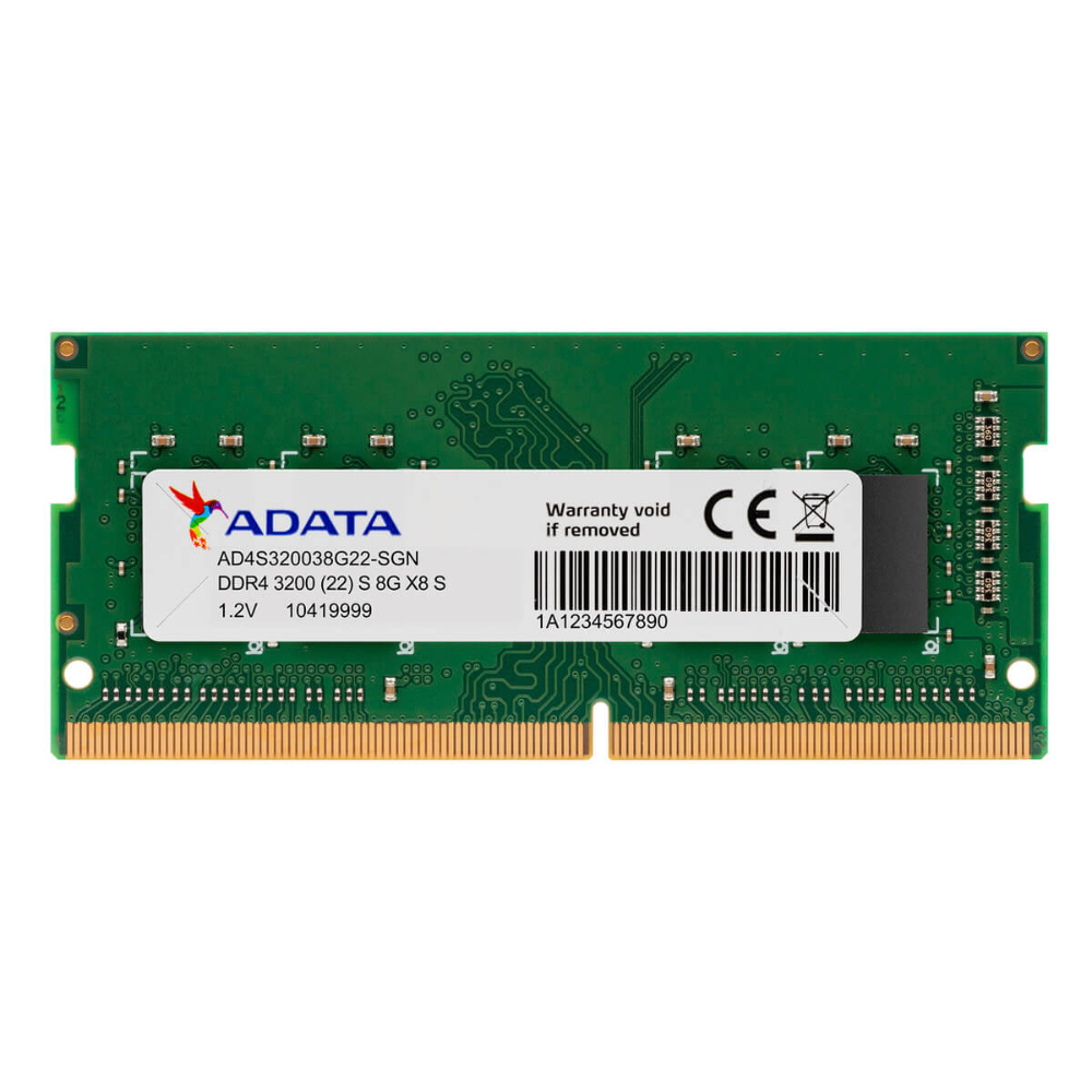 ADATA 8GB DDR4 3200MHz (1x8GB) vinnsluminni fyrir fartölvur