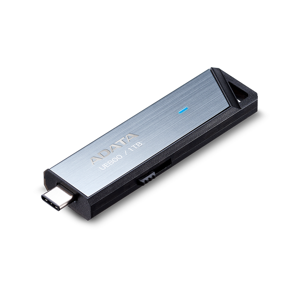 [AELI-UE800-1T-CSG] ADATA UE800 1TB USB-C ofurhraður minnislykill, Metal grár