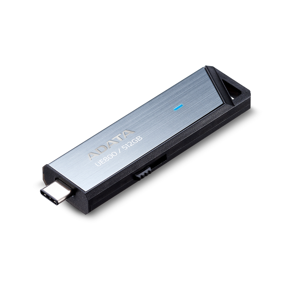 [AELI-UE800-512GCSG] ADATA UE800 512GB USB-C ofurhraður minnislykill, Metal grár