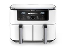 Ninja Foodi Max AF400EUWH 2x 4,75L tvöfaldur Air Fryer, FlexDrawer, 8 aðgerðir, 2470W, Hvítur