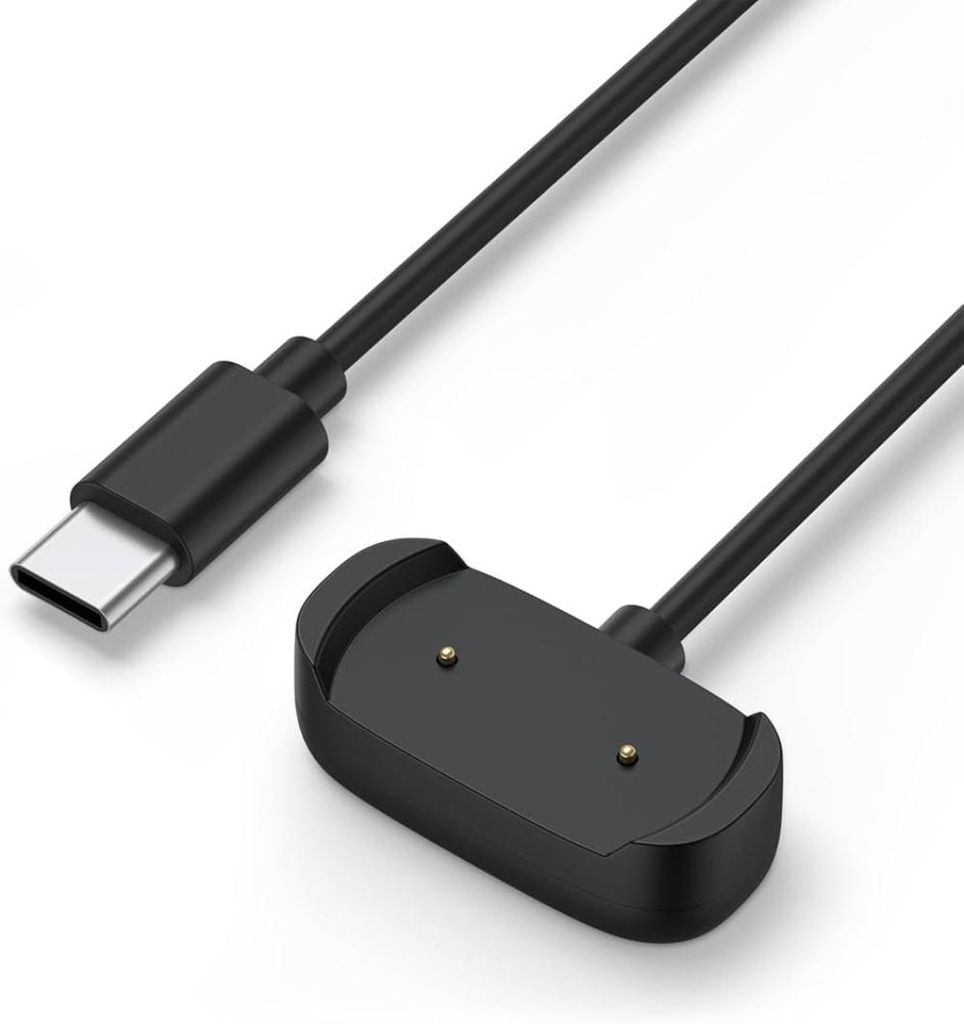 [AMZ-CHARGER-A-EBC] Hleðslusnúra fyrir Amazfit GTS/R 2, GTS 4 Mini, Bip U, Bip U Pro heilsuúr USB-C