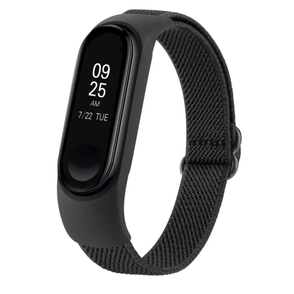 [AMZ-STR-BND5-BK] Úra ól - Ól úr tauefni - ól fyrir Amazfit band 5 heilsu úr, svört / Grá