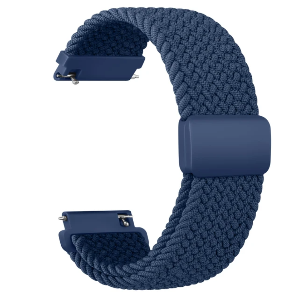 [AMZ-STRAP-BR-BL-22] Úra ól - Ól úr tauefni - 22mm ól fyrir Amazfit heilsu úr, blá