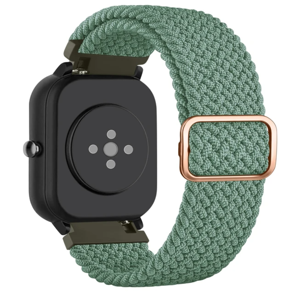 [AMZ-STRAP-BR-GR-20] Úra ól - Ól úr tauefni - 20mm ól fyrir Amazfit heilsu úr, Ljósgræn