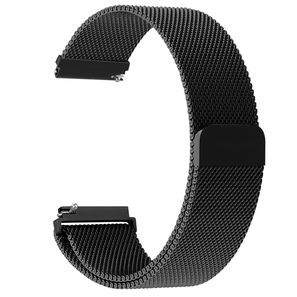 [AMZ-STRAP-SG-BK-22] Úra ól - Segulól úr Ryðfríu stáli - 22mm ól fyrir Amazfit heilsu úr, Svört