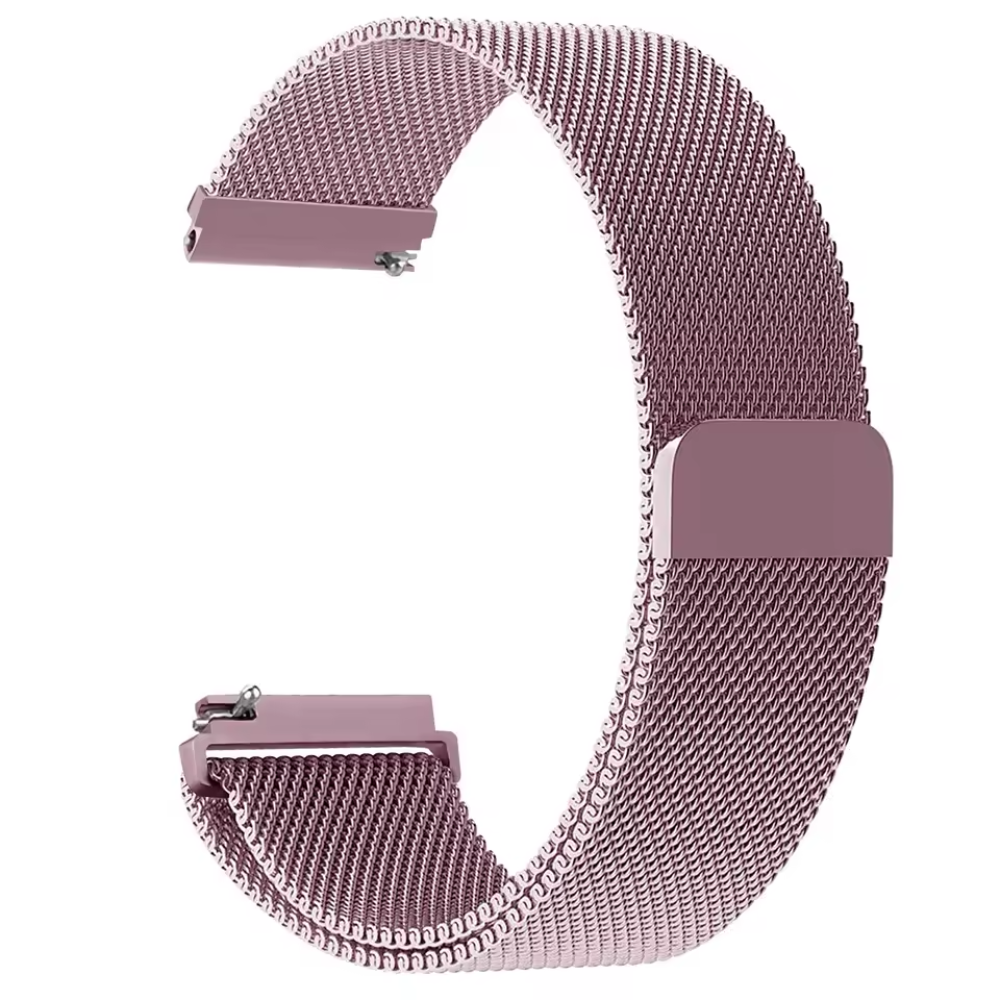 Úra ól - SegulÓl úr Ryðfríu stáli - 20mm ól fyrir Amazfit heilsu úr, bleik