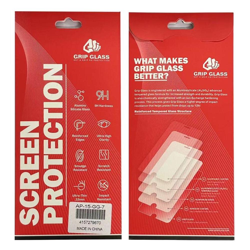 [AP-IP15-GG-7] Grip Glass - Tempered glass - Matt varnargler fyrir iPhone 15 / 15 Pro / 16