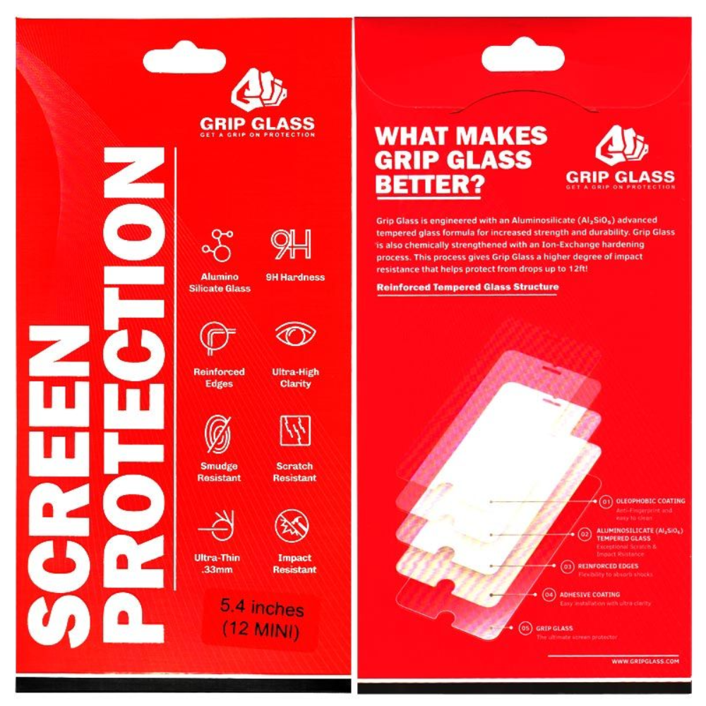 Grip Glass - Tempered glass - varnargler fyrir iPhone XR / 11