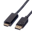 Roline DisplayPort í HDMI 4k kapall hann/hann 5 metrar, svartur