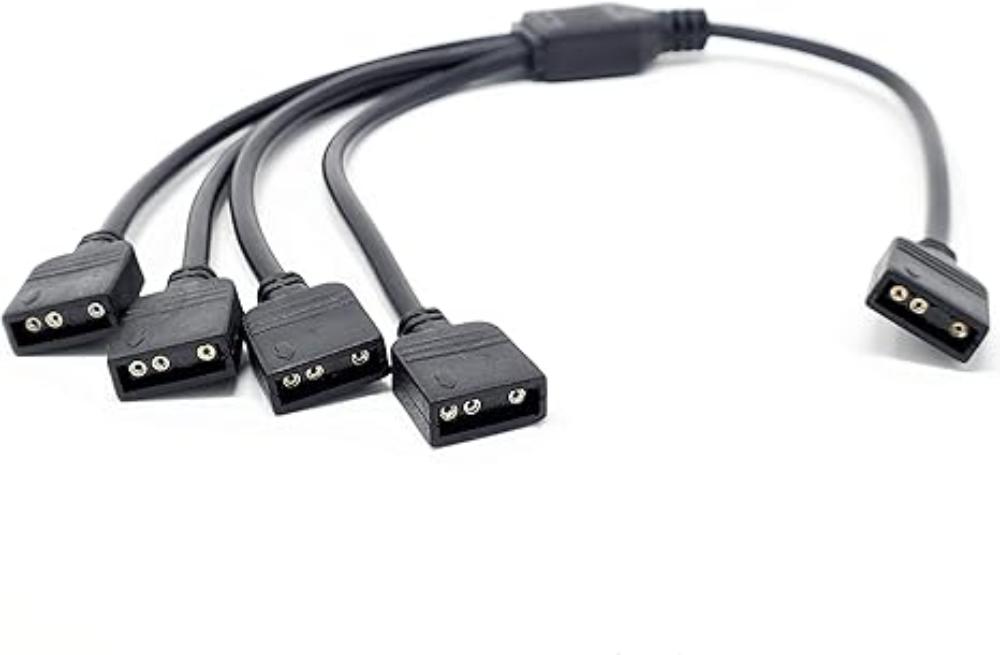 [ARGB-5V3P-1T4-MP] ARGB 5V ARGB LED 1 í 4 splitter kapall