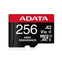 ADATA MicroSD 256GB class 10 UHS-1 U3 High Endurance háhraða minniskort m/SD-breytistykki