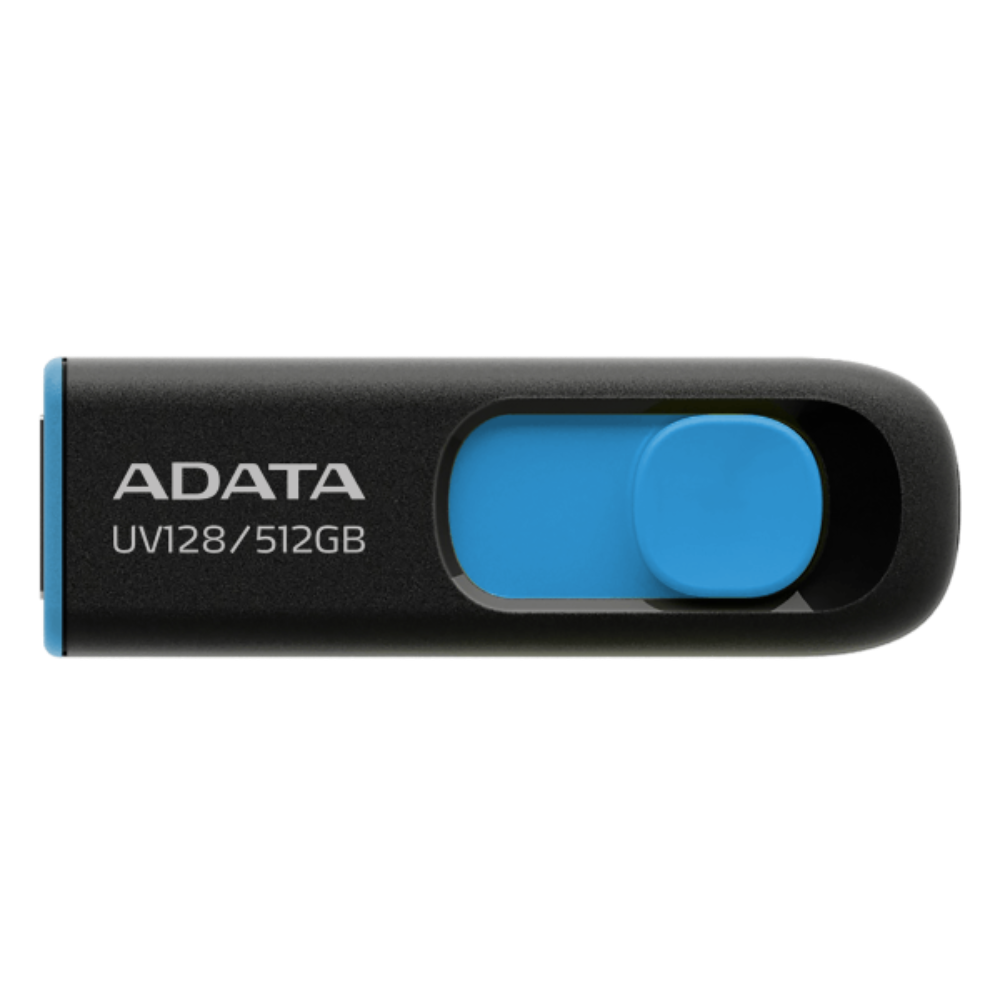 [AUV128-512G-RBE] ADATA UV128 512GB USB minnislykill, Svartur/blár