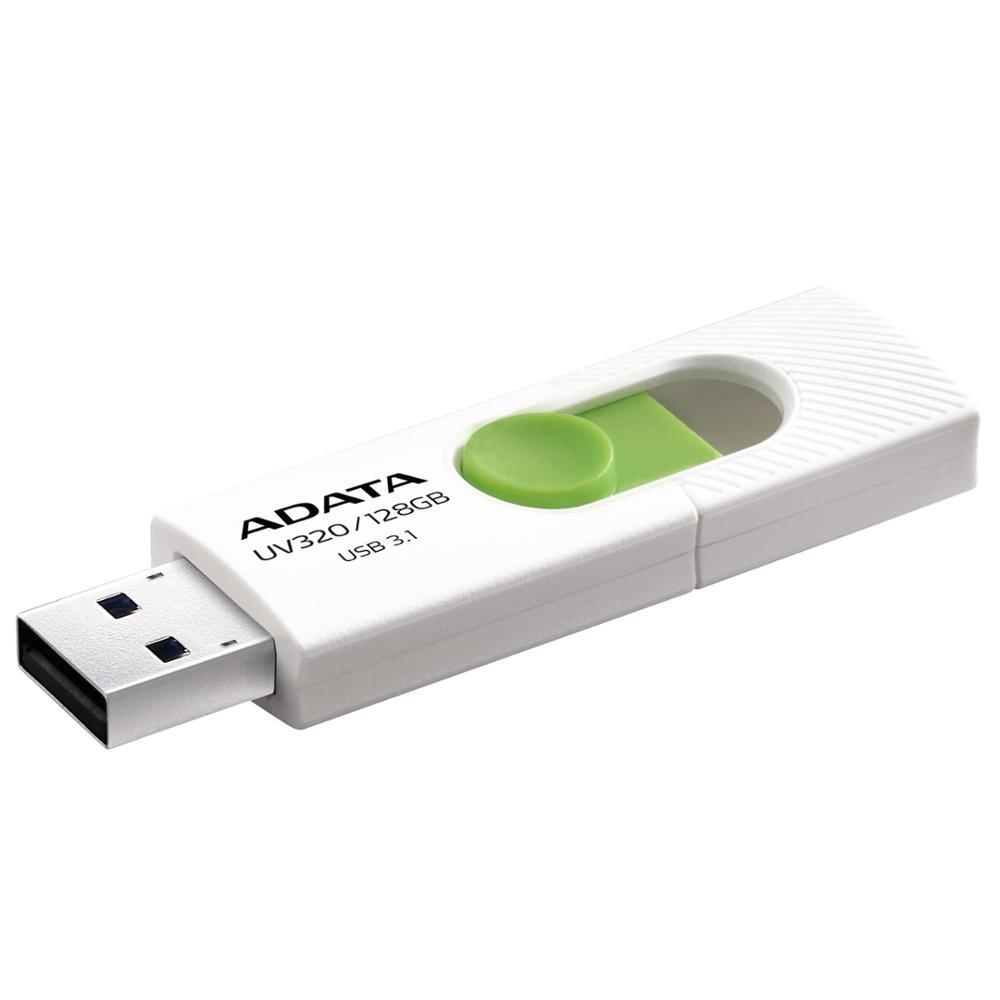 [AUV320-128G-RWHGN] ADATA UV320 128GB USB minnislykill, Hvítur/grænn