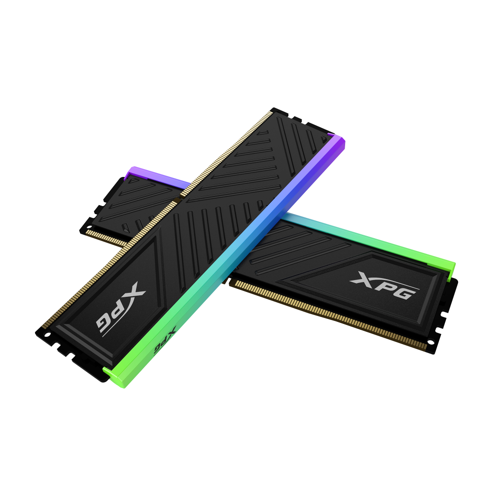 ADATA 16GB Dual DDR4 3600MHz (2x8GB) Spectrix D35G RGB vinnsluminni, svart