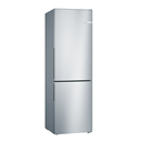 Bosch Serie 4 kæli- og frystiskápur, 186cm, 214+94L, stál, 5 ára ábyrgð