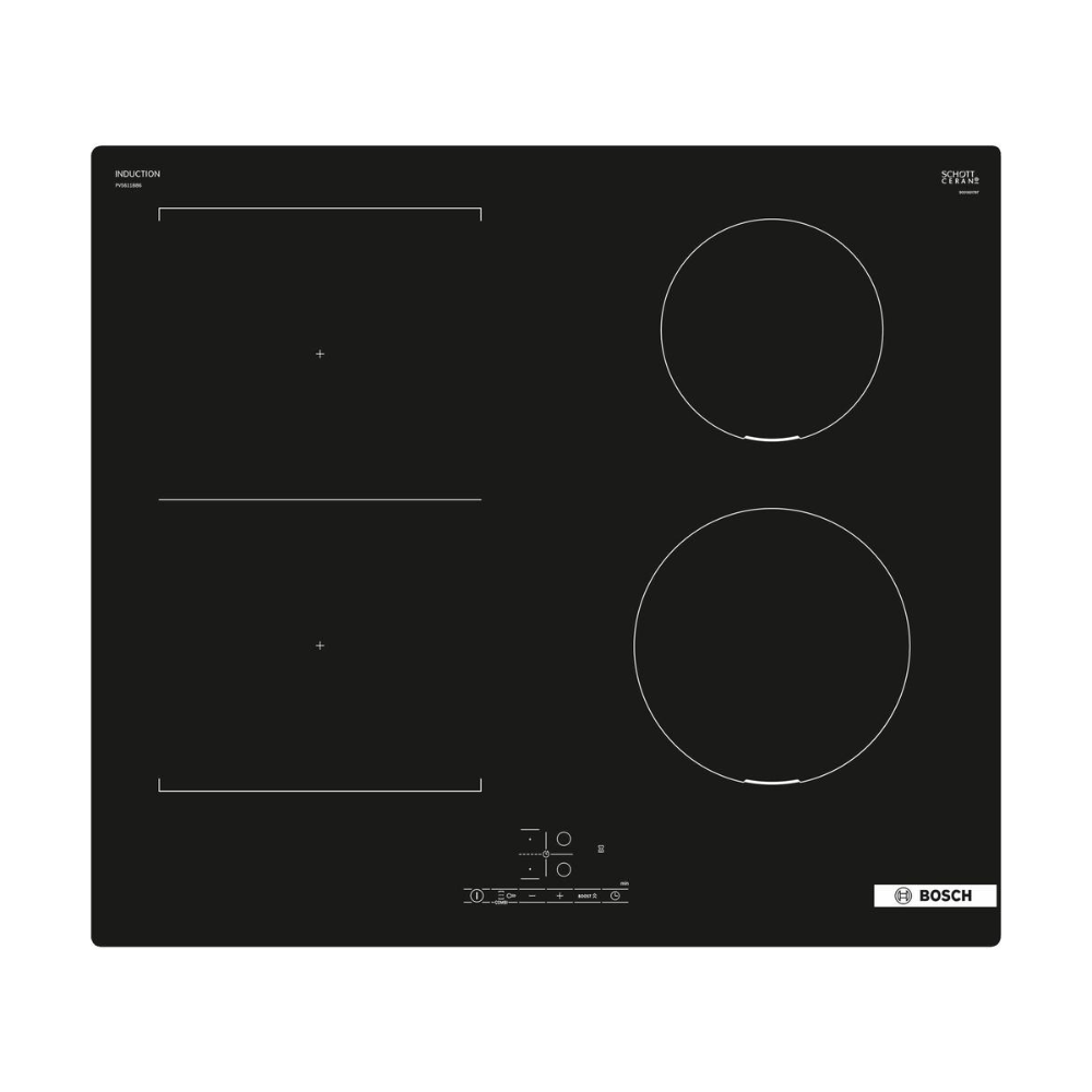 [BCPVS 611BB6E] Bosch Serie 4 spanhelluborð, CombiZone, Powerboost, 5 ára ábyrgð