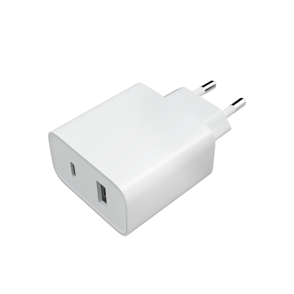 33W Xiaomi 1x USB-C, 1x USB-A PD hleðslutæki, hvítt
