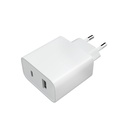 33W Xiaomi 1x USB-C, 1x USB-A PD hleðslutæki, hvítt