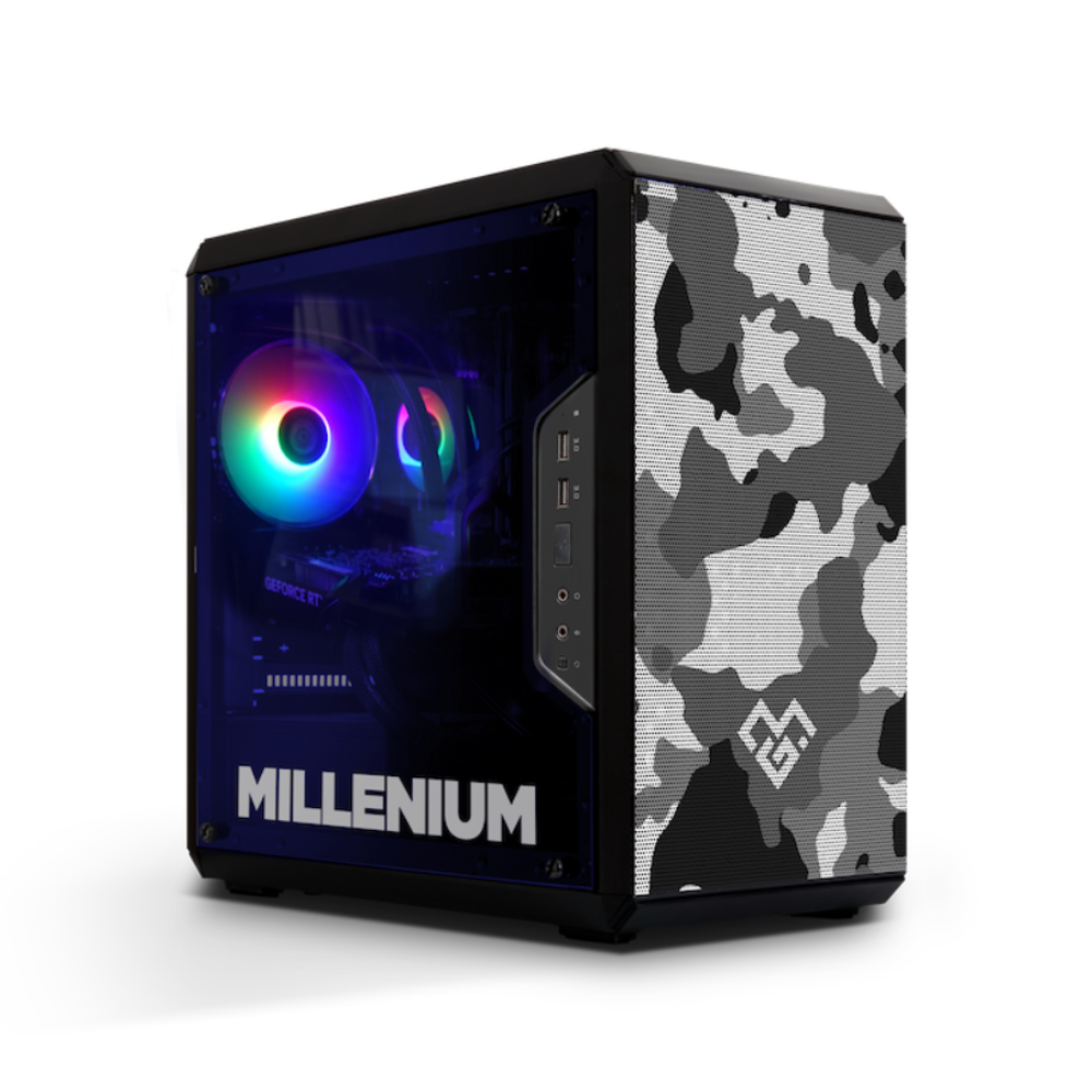 [BJ-G-50190-P] Ghost Millenium leikjaturn i5-14400F 16GB 1TB RTX5050 W11P, AIO RGB, 2x útlit fylgir