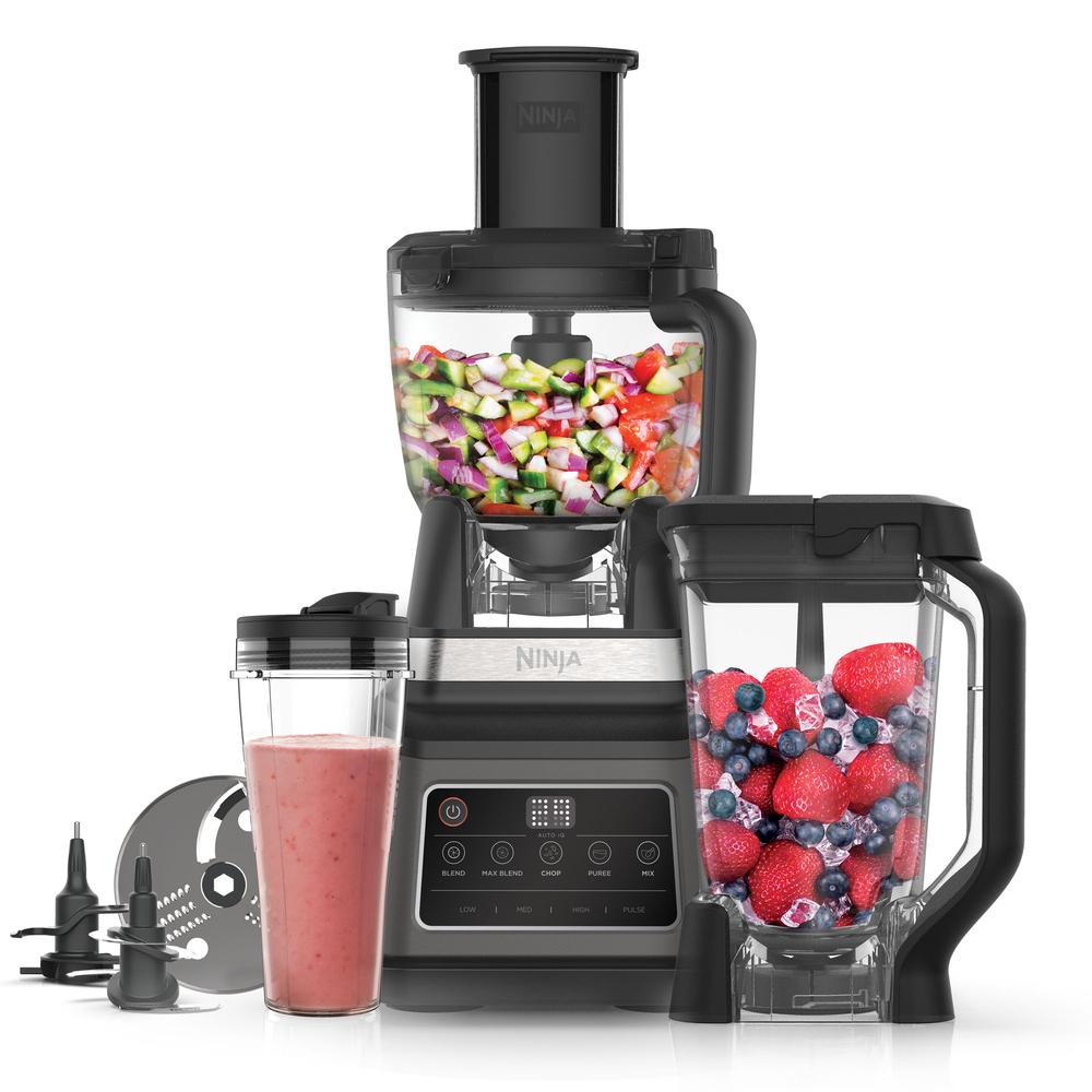 Ninja Auto IQ 3in1 blandari, 700ml brúsi, 1.8L matvinnsluskál, 2.1L blandari, 1200W