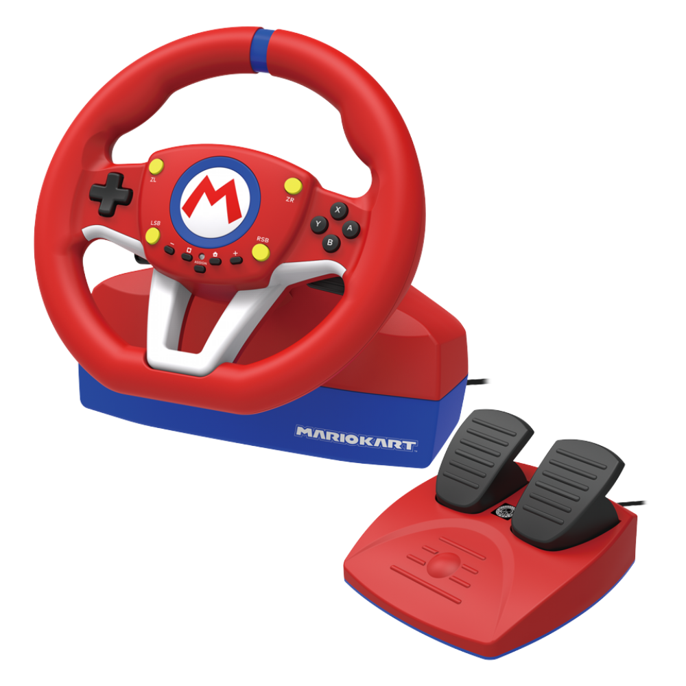 [1140841] Hori Mario Kart Pro stýri og pedalar fyrir Switch