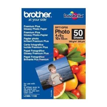 [BROBP71GP50] Brother BP71GP50, 4x6'' Glossy ljósmyndapappír, 260g, 50 arkir