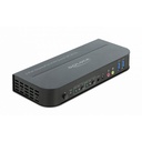 Delock KVM 4K 120Hz(SDR) DisplayPort sviss með IR fjarstýringu