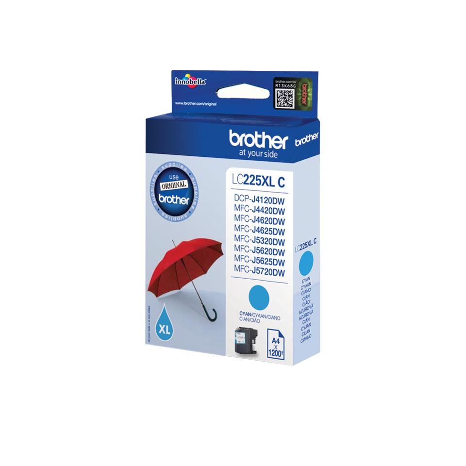 Brother LC225XLC blátt XL blekhylki