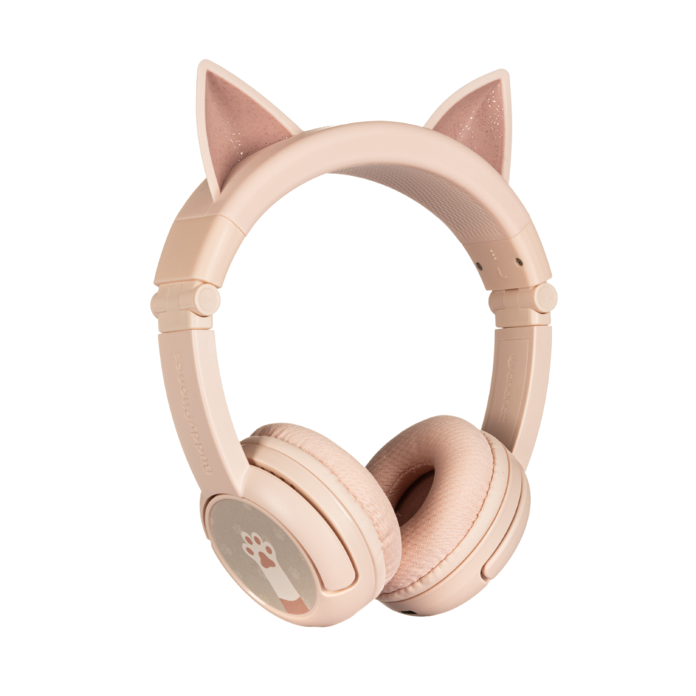 [BTBP-PLAYEARS-CAT] BuddyPhones PlayEars+ CAT þráðlaus BT krakkaheyrnartól, Beige