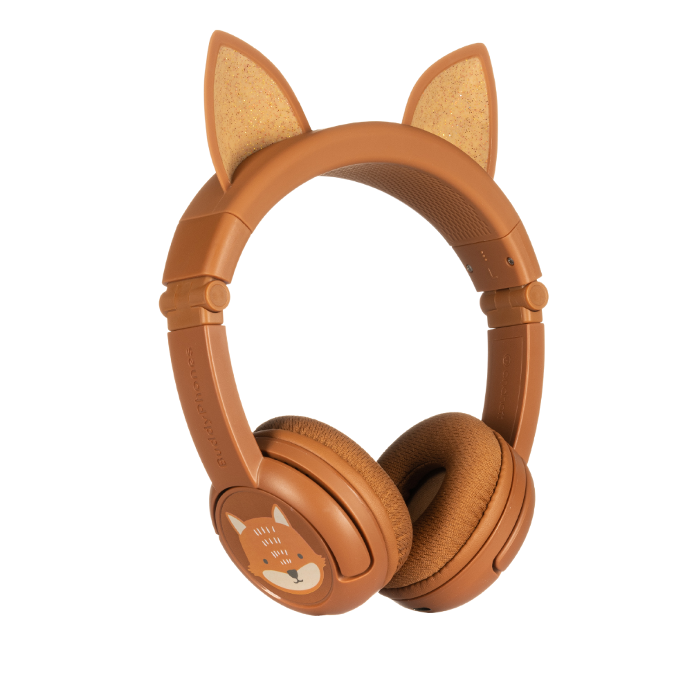 [BTBP-PLAYEARS-FOX] BuddyPhones PlayEars+ FOX þráðlaus BT krakkaheyrnartól, Brún