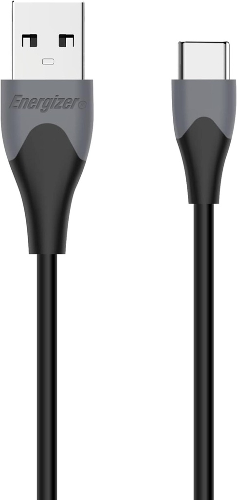 Energizer USB 2.0 A í C kapall, 1,2 metrar, grár