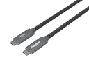Energizer C83 Metal USB3.2 60W 10Gbps C í C ofinn kapall, 2 metrar, grár