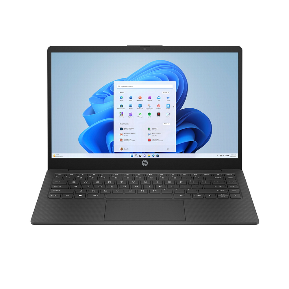 HP 14 fartölva, 14" FHD AMD R5-7520U 16/512GB W11, Svört